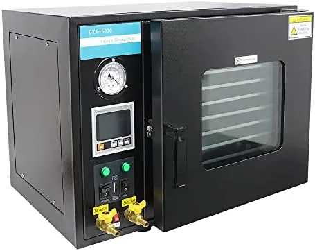 hnzxib 25l vacuum drying oven 5 side heating with 7 shelves stainless steel chamber pid control 1 480f