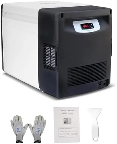 hnzxib 86c ultra low temp freezer 20l 123f lab fridge portable compact size fast cooling precision control for scientific research sample storage vaccines biological specimens